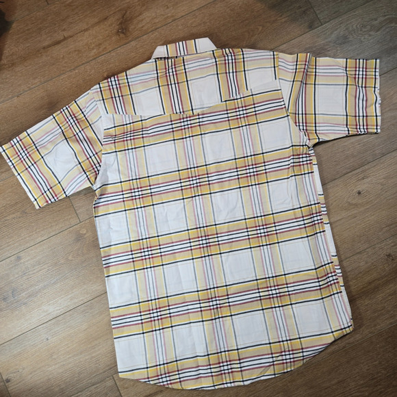 Larry Mahan Cowboy Collection Shirt Mens M Plaid Short Sleeve Western Button Up - Picture 7 of 7